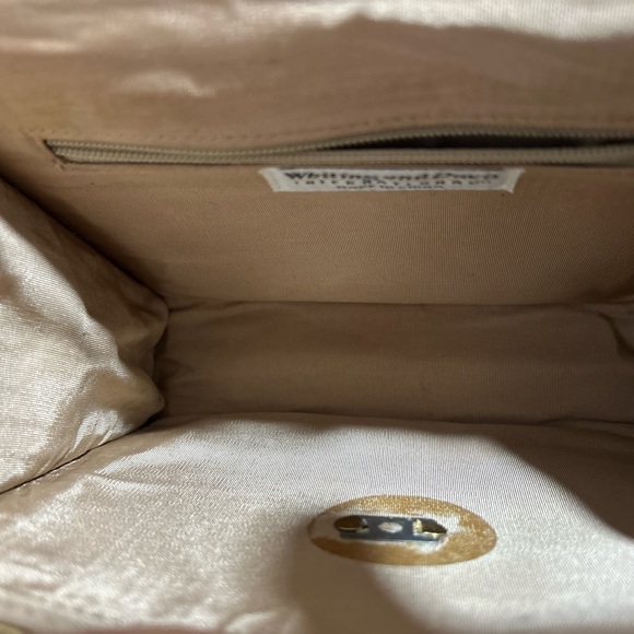 Vintage Whiting and Davis gold metal mesh bag clutch purse prom wedding formal - Picture 5 of 6